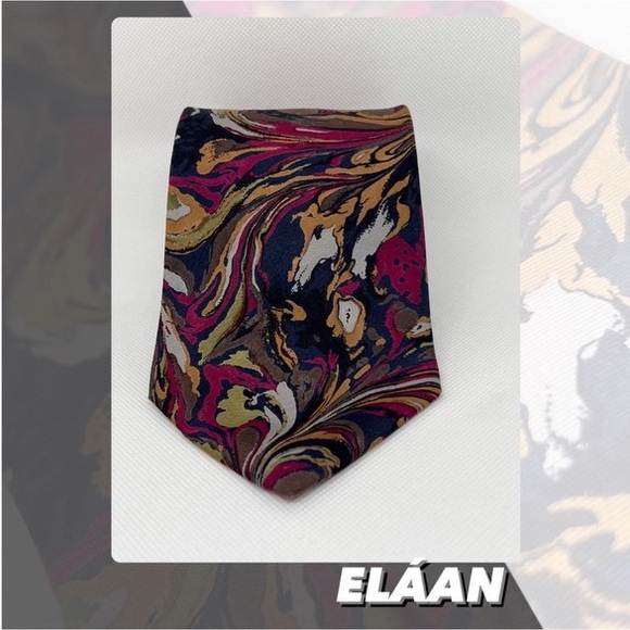 EUC Vintage Eláan Abstract Swirl Tie - Picture 1 of 7